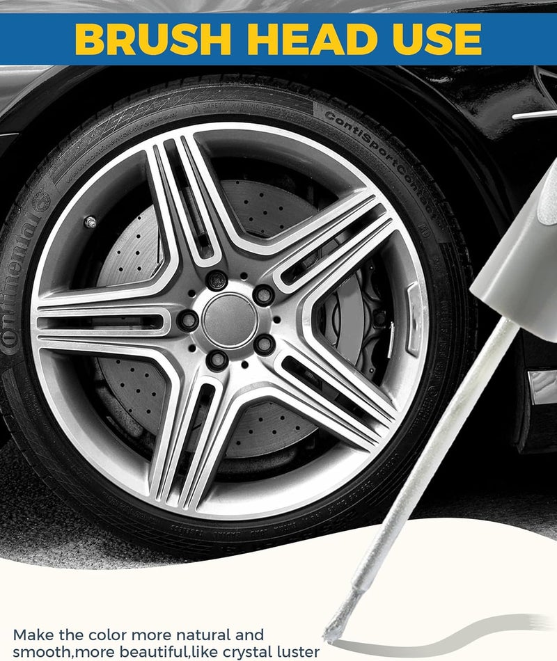UBOG Touch Up Paint for Cars,Rim Paint,Car Accessories Wheel Paint,Auto Touch Up Paint,Car Scratch Remover Pen,Rim Scratch Repair,Car Paint Automotive Paint,Rim Paint for Car Wheel Repair (Silver) - Image 4